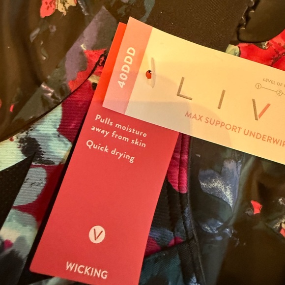 LIVI Sports Bra Max Floral on Navy - Picture 4 of 6